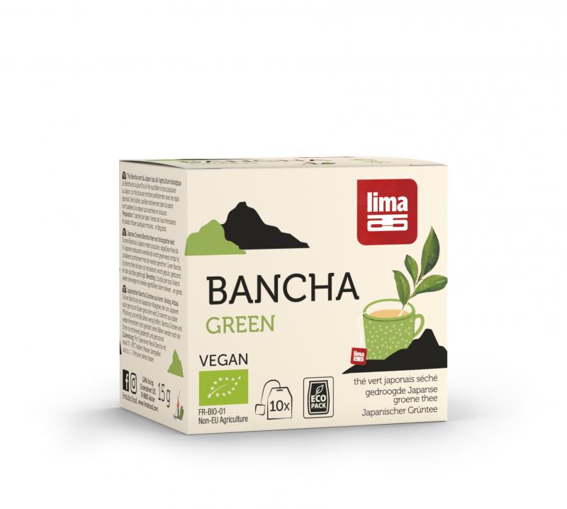 Lima Green bancha gedroogde japanse groene thee 10 builtjes bio 15g